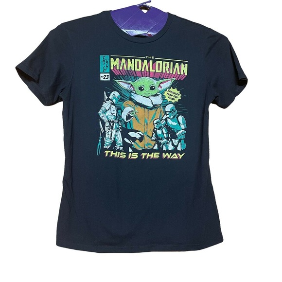 STAR WARS The MANDALORIAN Baby YODA This Is The Way MEN'S LG VFifthSun‎ T-Shirt - Picture 1 of 5